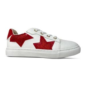 Yosi Samra Miss Harper Red Glitter Star Sneakers - Sz 1Y
